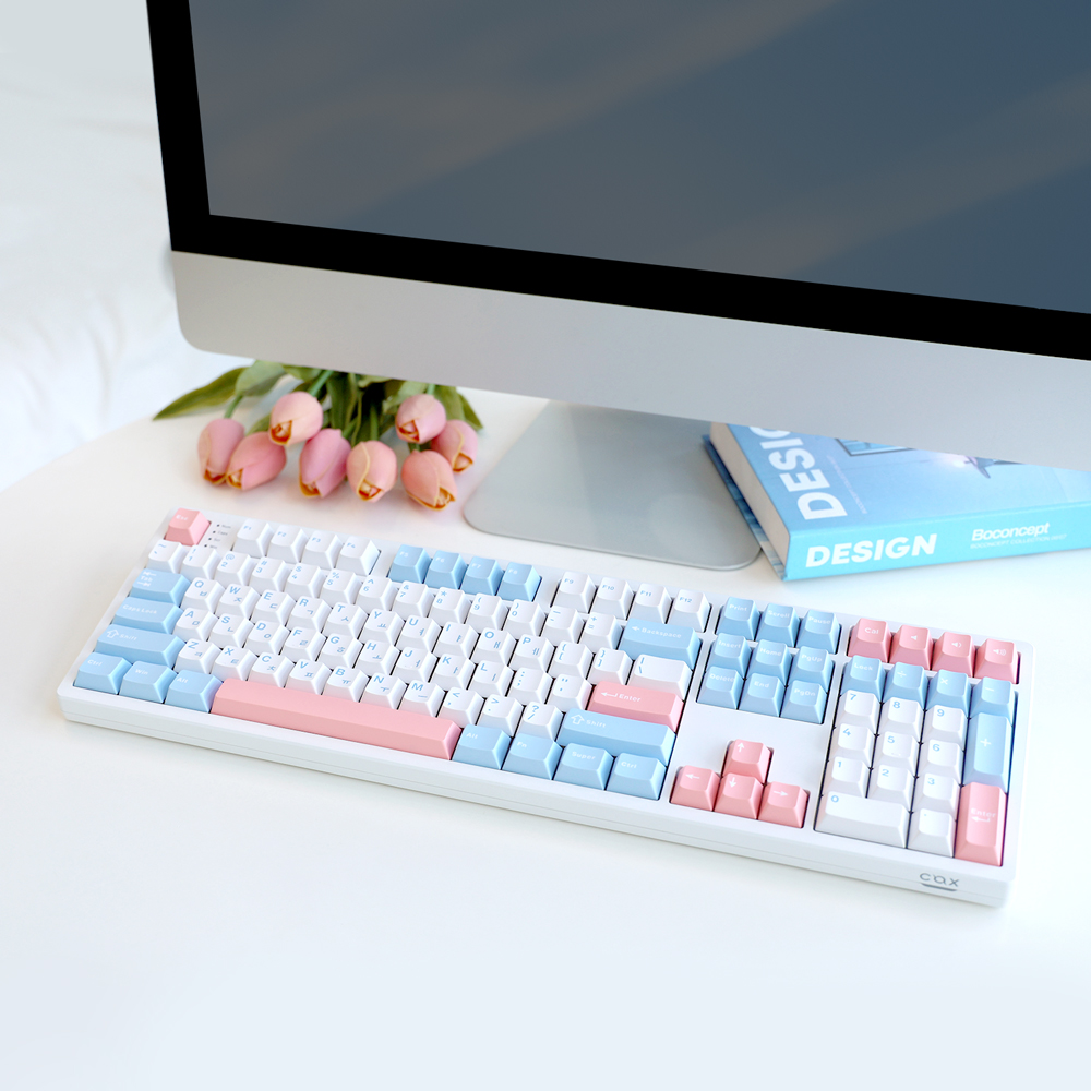 콕스 조약돌 키보드 CS108 기계식 풀배열 게이밍 보글보글 저소음 맘모스 - 상세 이미지 2