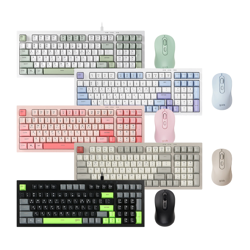 지클릭커 오피스프로 OPS70 사일런스 M 마들렌 98 키보드 마우스 세트 Retro - 상세 이미지 2