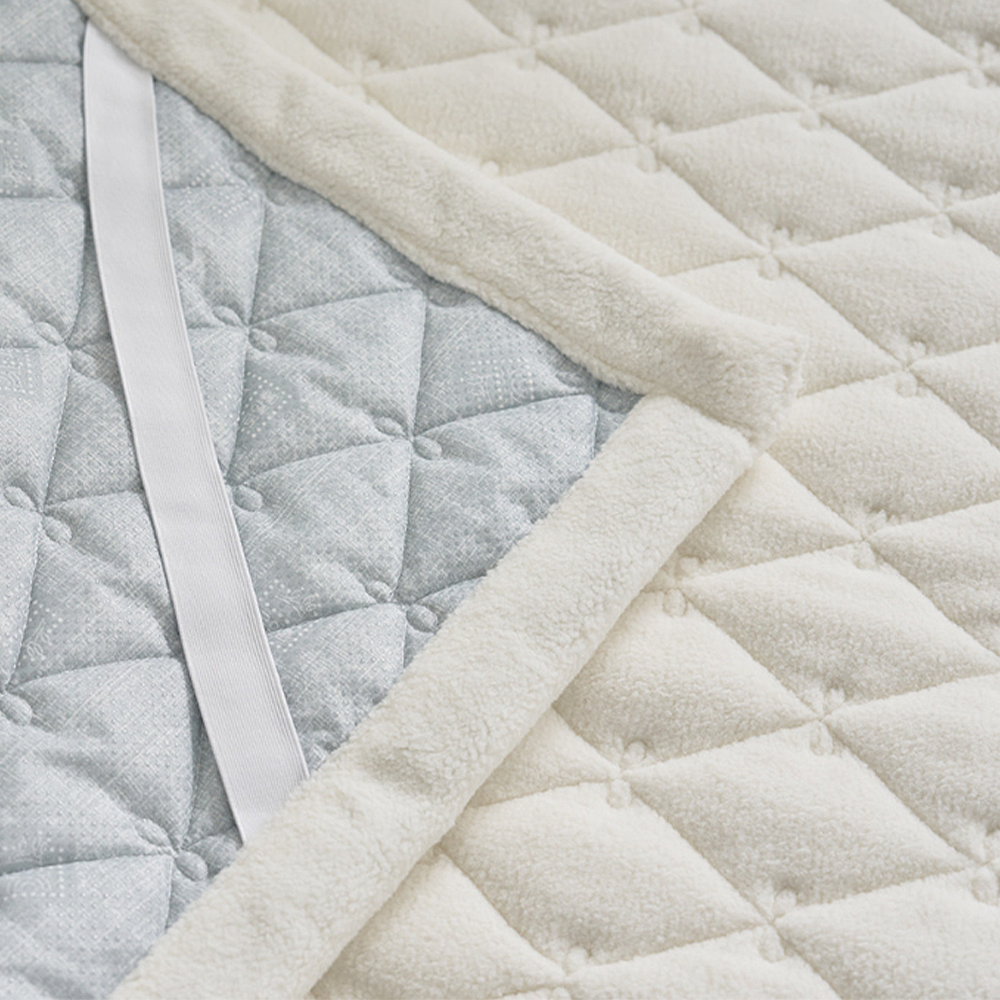 양털극세사 로얄홈 겨울 극세사패드 뽀그리 고정밴드 SS 침대패드