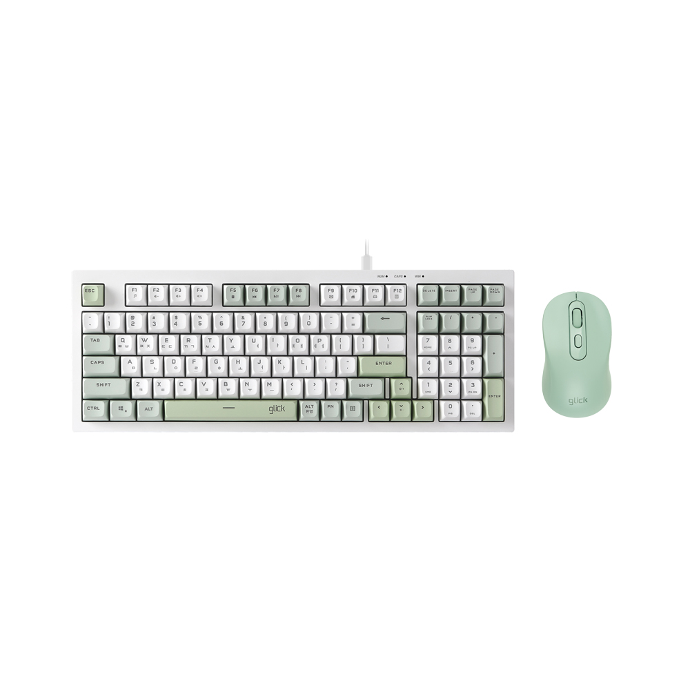 지클릭커 오피스프로 OPS70 사일런스 M 마들렌 98 키보드 마우스 세트 Retro - 상세 이미지 3