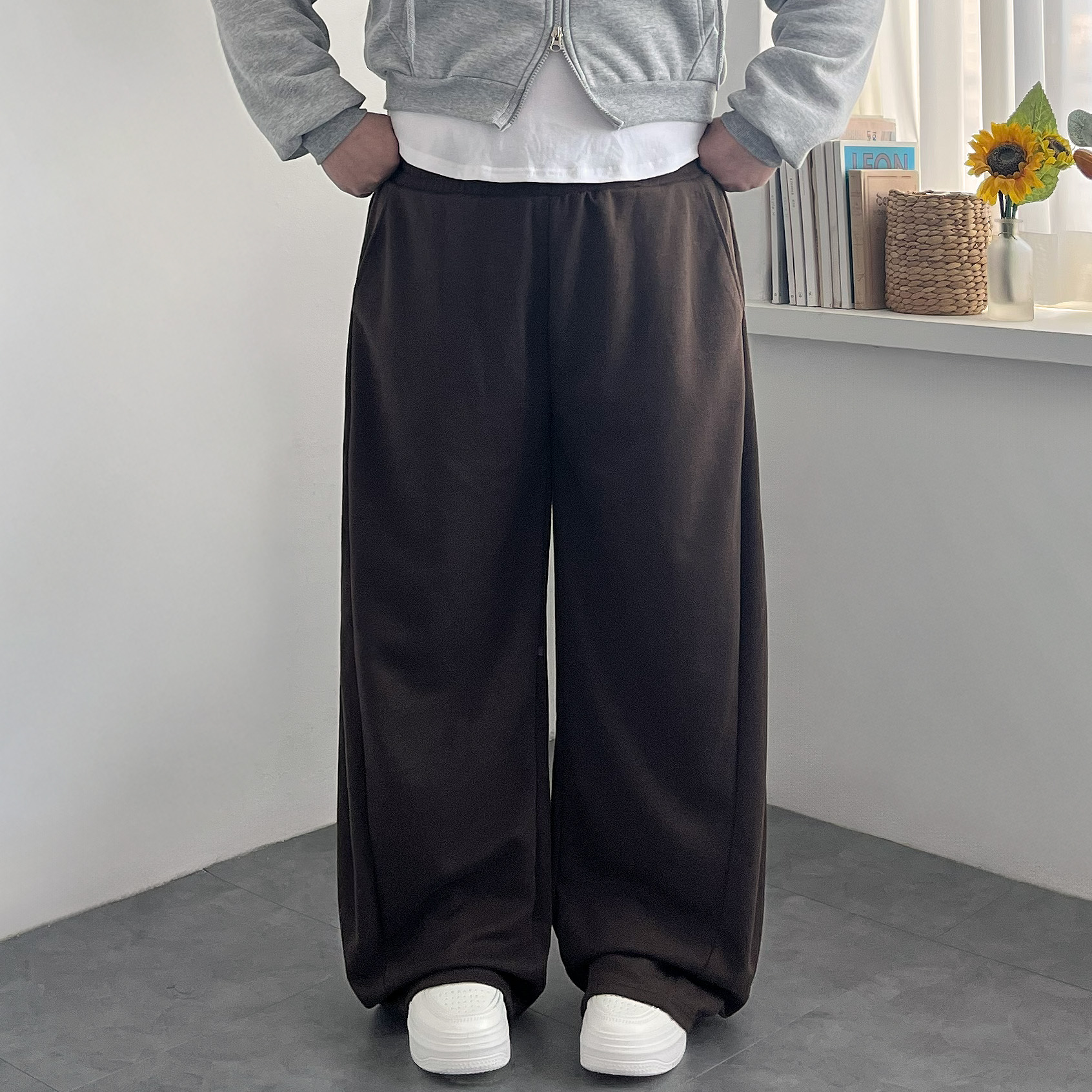 1+1 핀턱와이드팬츠 키작녀바지 - 상세 이미지 2