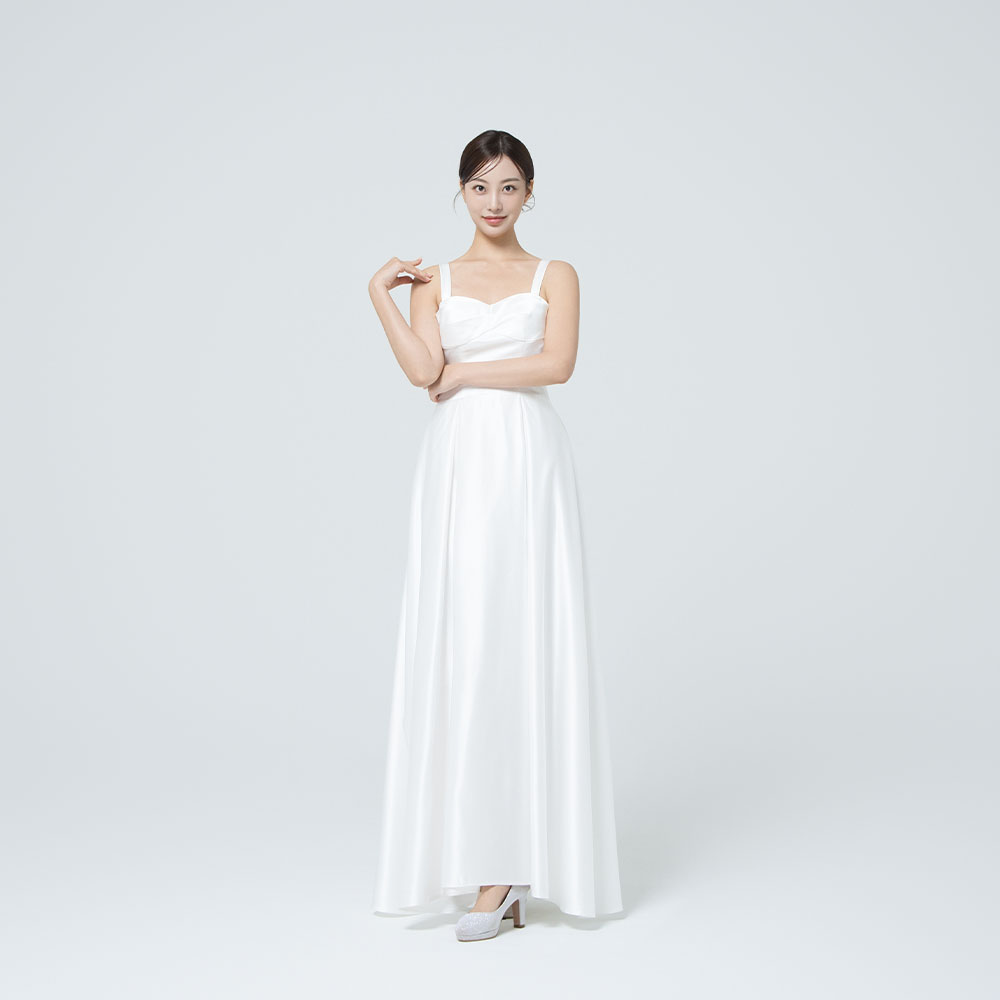 카밀레 화이트 드레스대여 브라이덜샤워 제주웨딩야외스냅 셀프 2부원피스 피로연 돌잔치의상 - 상품 이미지