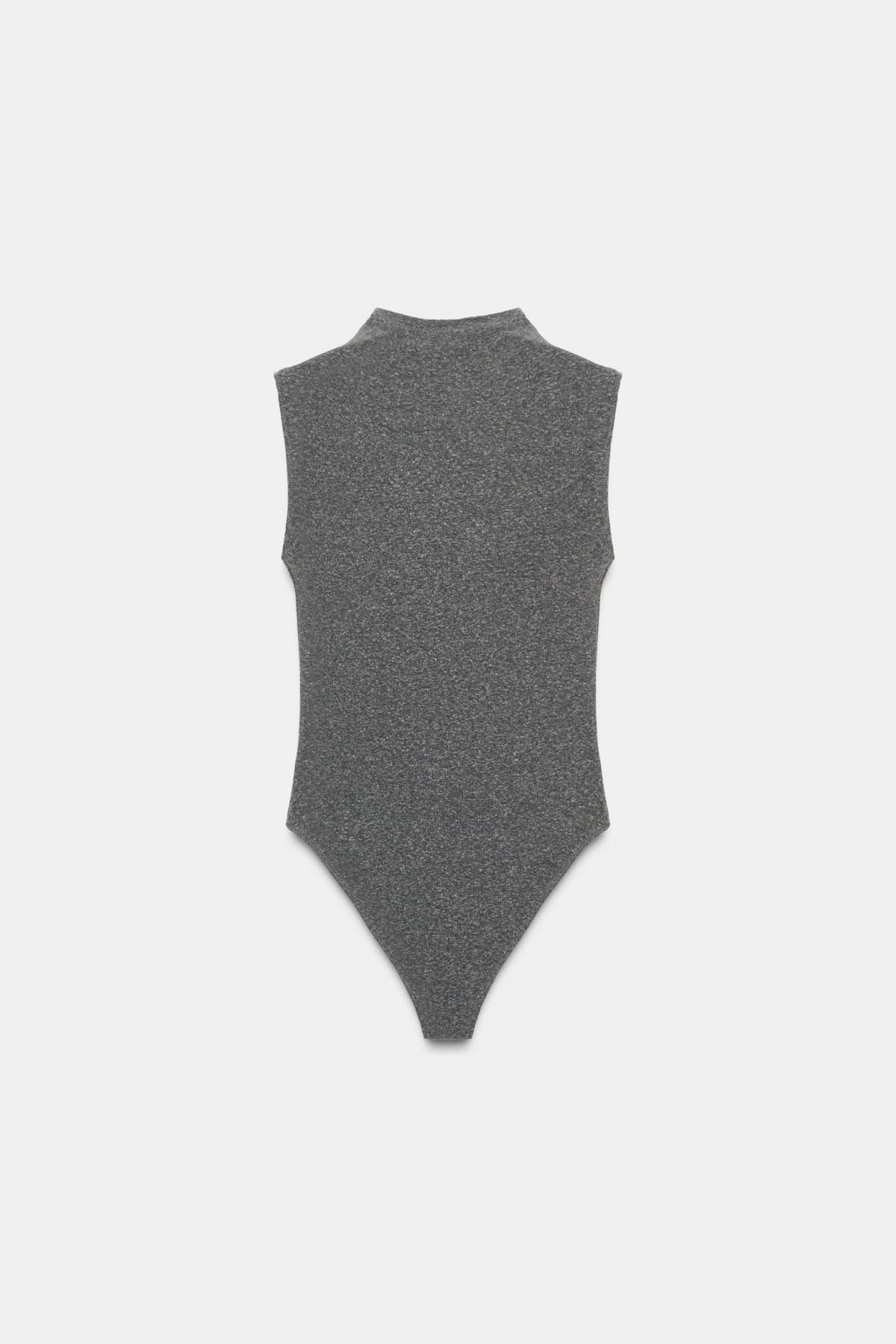 자라 소프트 하이넥 민소매 바디수트 1198/469 DARK GREY - 상세 이미지 5