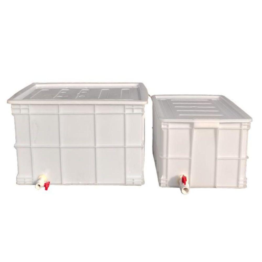 사각 물통 상업용 배수 밸브 상자 박스 110L (66x48.6x41cm) 덮개+4분 밸브 - 상세 이미지 4