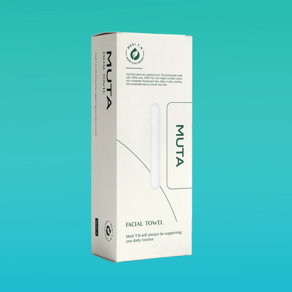 무타 순면 100% 냄새 먼지없는 도톰한 일회용 세면 무독성 페이스 타올 50g, 화이트, 50장 - 상품 이미지