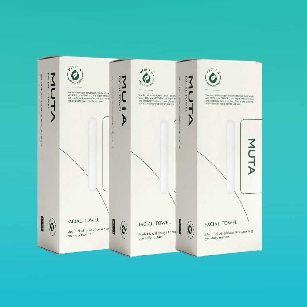 무타 순면 100% 냄새 먼지없는 도톰한 일회용 세면 무독성 페이스 타올 50g, 화이트, 150장 - 메인 이미지