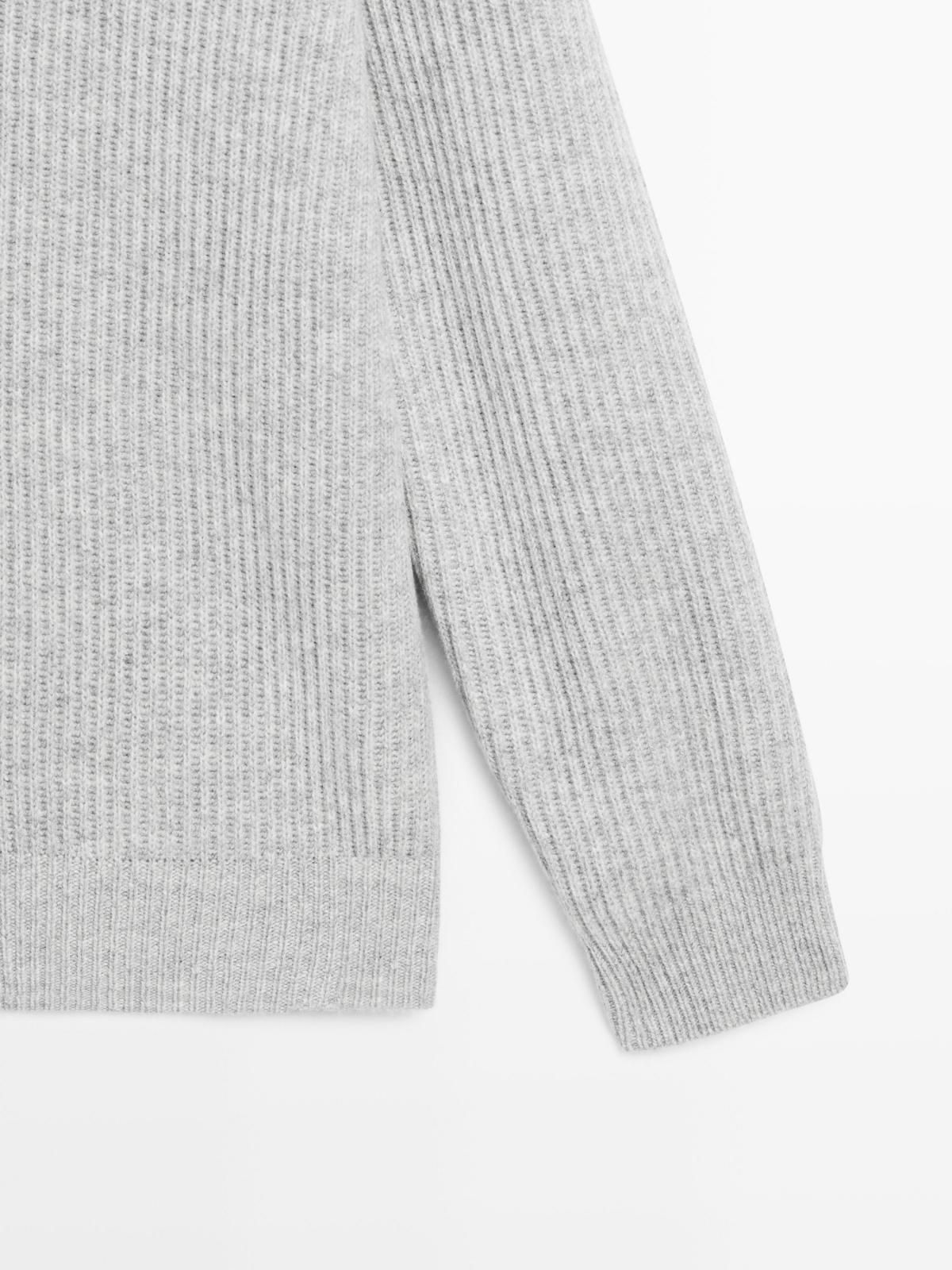 마시모두띠 울 블렌드 칼라 니트 가디건 1113/240 ANTHRACITE GREY - 상세 이미지 5