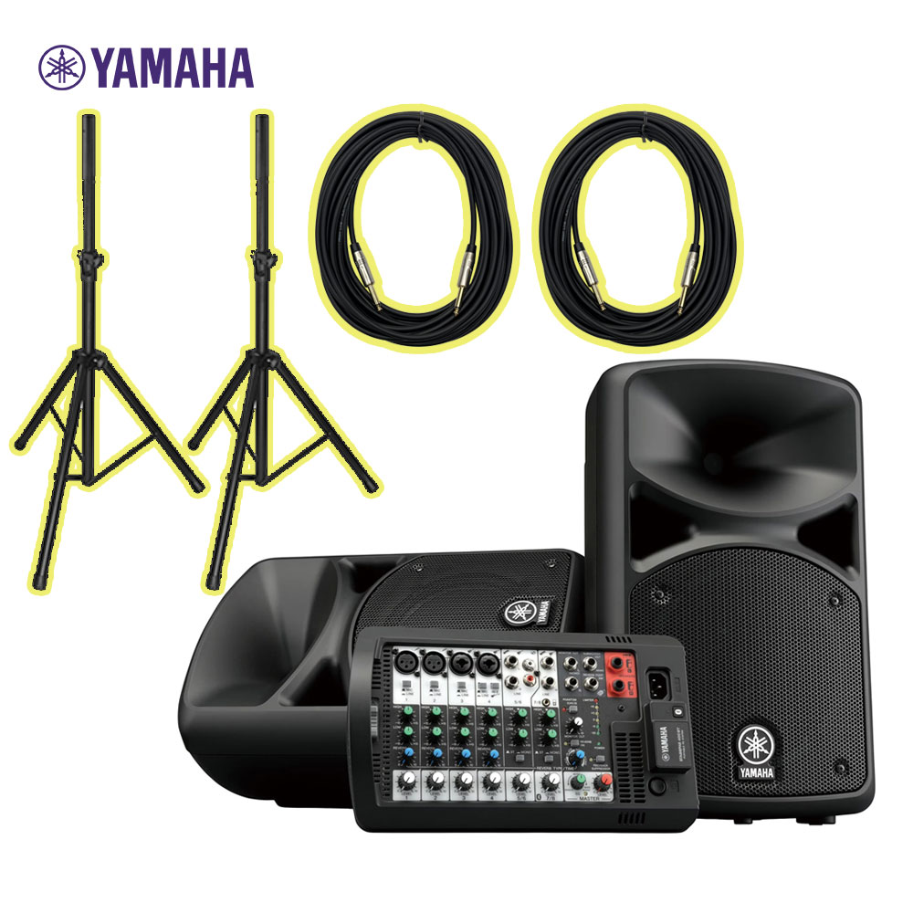 스피커스탠드+ 야마하 스테이지파스 400BT PA스피커 Stagepas 400 BT - 상품 이미지