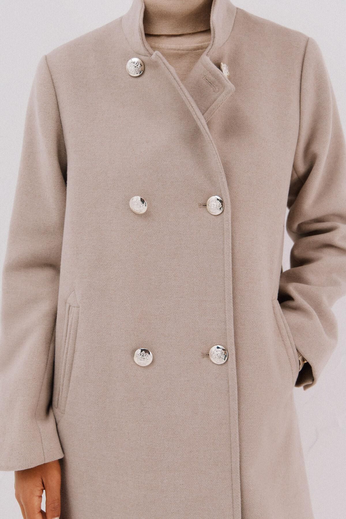 꼬르떼피엘 클래식 더블 버튼 골드 디테일 코트 6502127 BEIGE - 상세 이미지 4