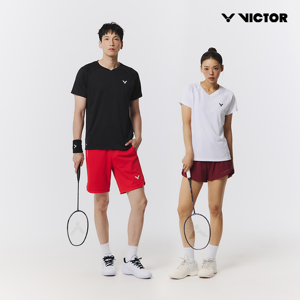 빅터 반팔 티셔츠 여성 여자 게임웨어 배드민턴복 상의 의류 VT25CTS003F - 상세 이미지 4