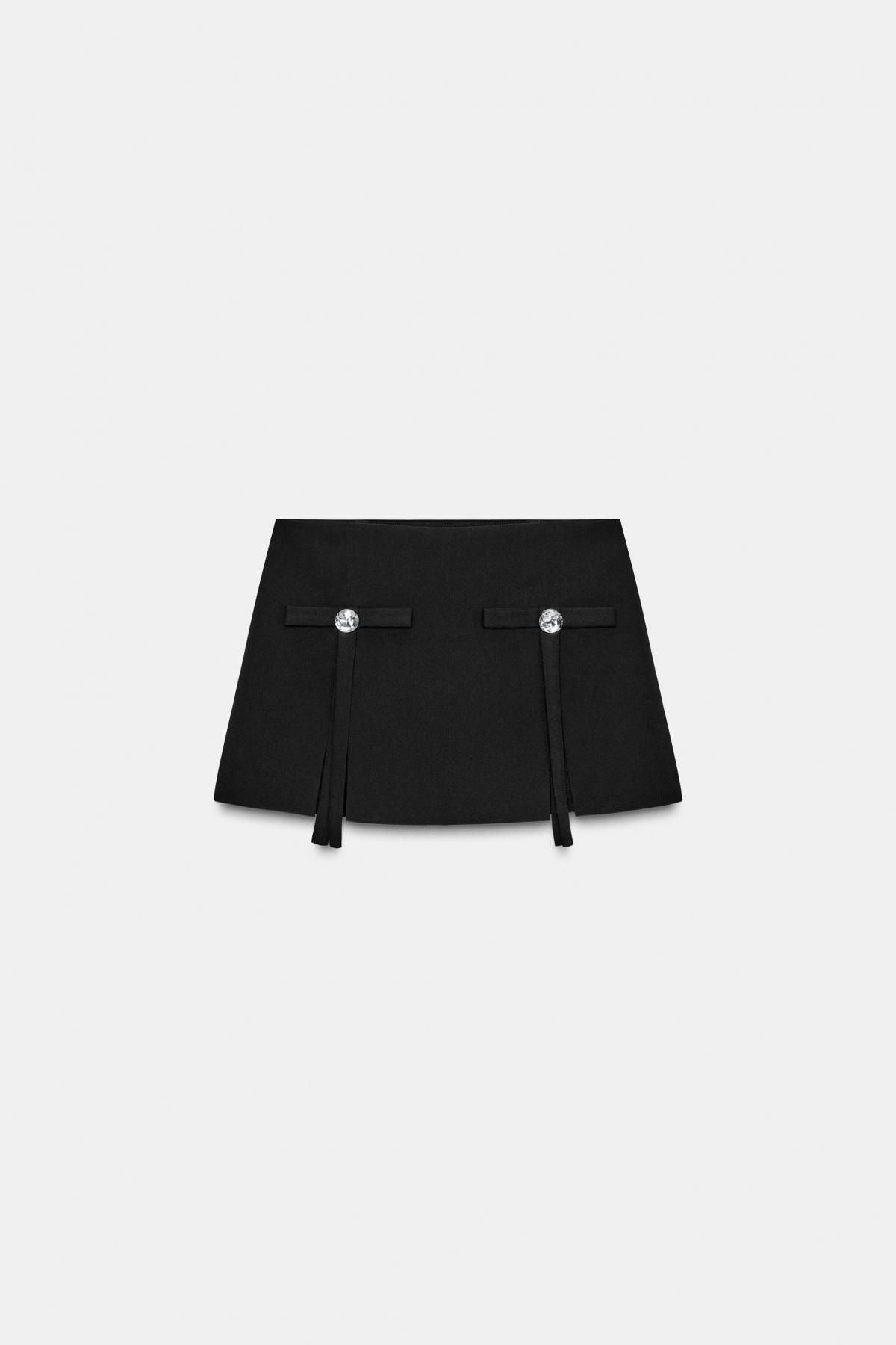 자라 트렌디 주얼 리본 스커트 팬츠 4391/529 BLACK - 메인 이미지