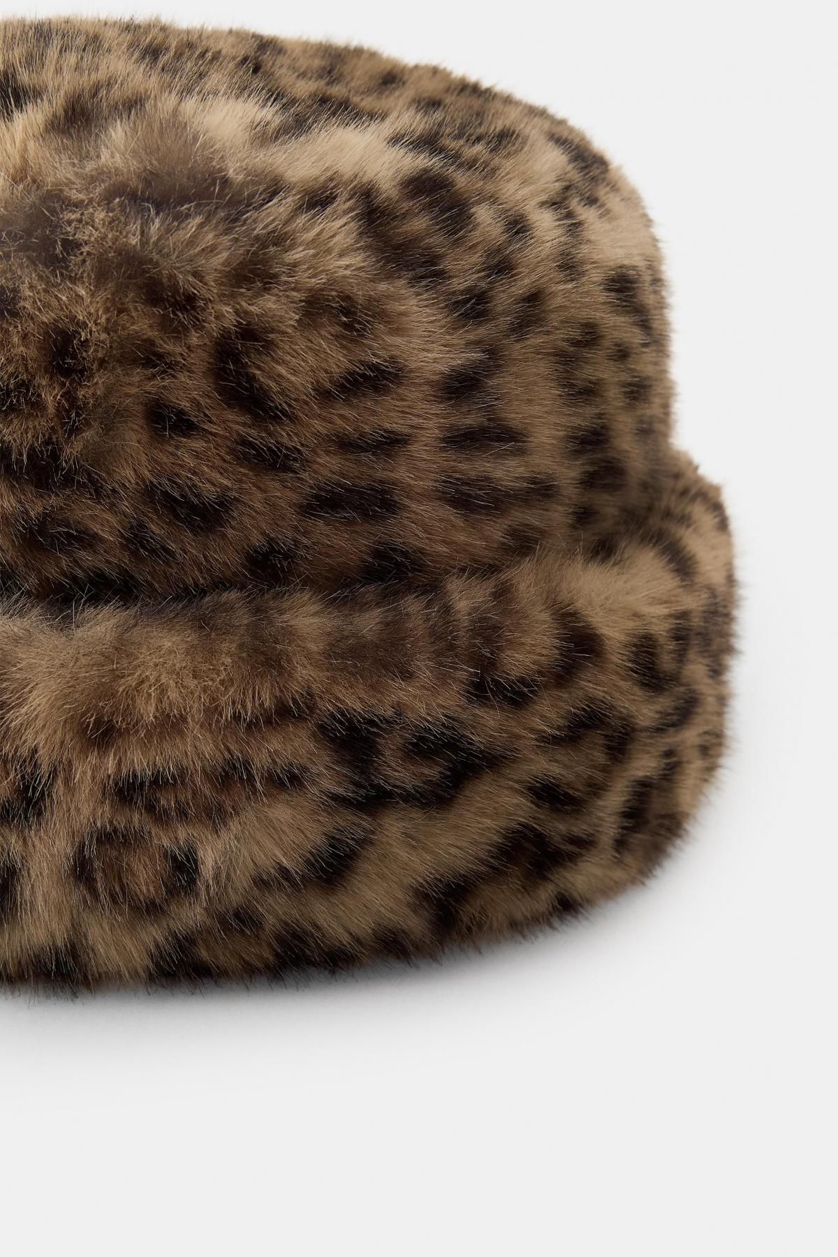 자라 애니멀 레오파드 퍼 버킷햇 3920/938 LEOPARD - 상세 이미지 5