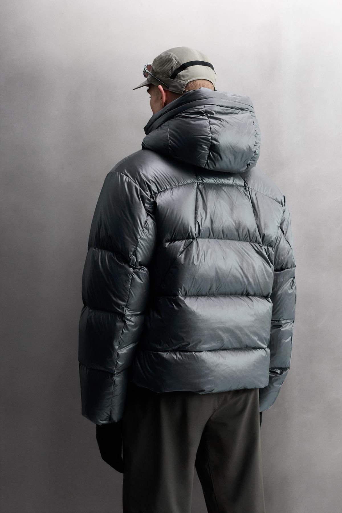 자라 테크니컬 경량 숏 패딩 다운 자켓 3286/303 GREY GREEN - 상세 이미지 4