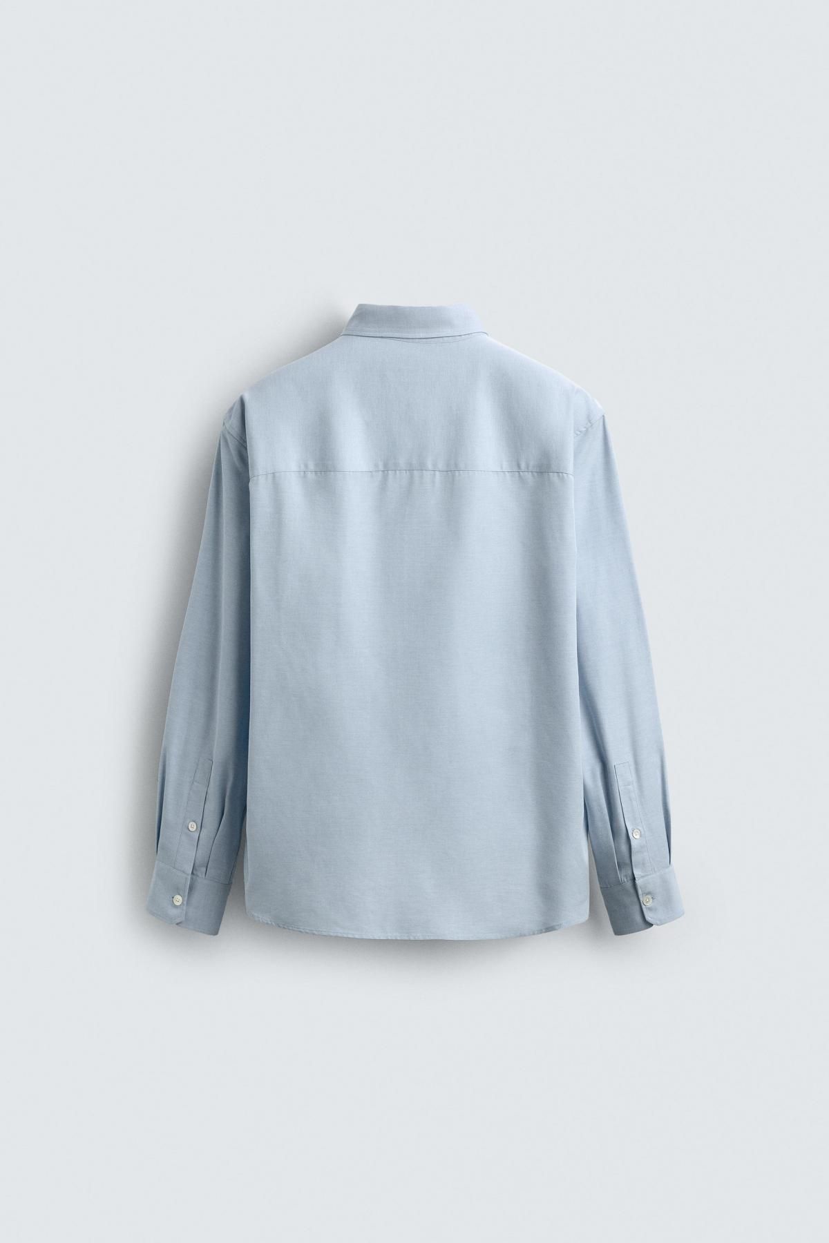자라 이탈리안 패브릭 릴렉스핏 긴팔 셔츠 6572/006 SKY BLUE 이미지 8