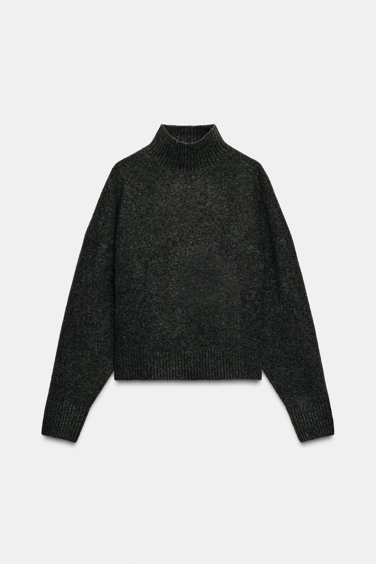 자라 소프트 하이넥 니트 스웨터 2142/263 DARK GREY - 메인 이미지