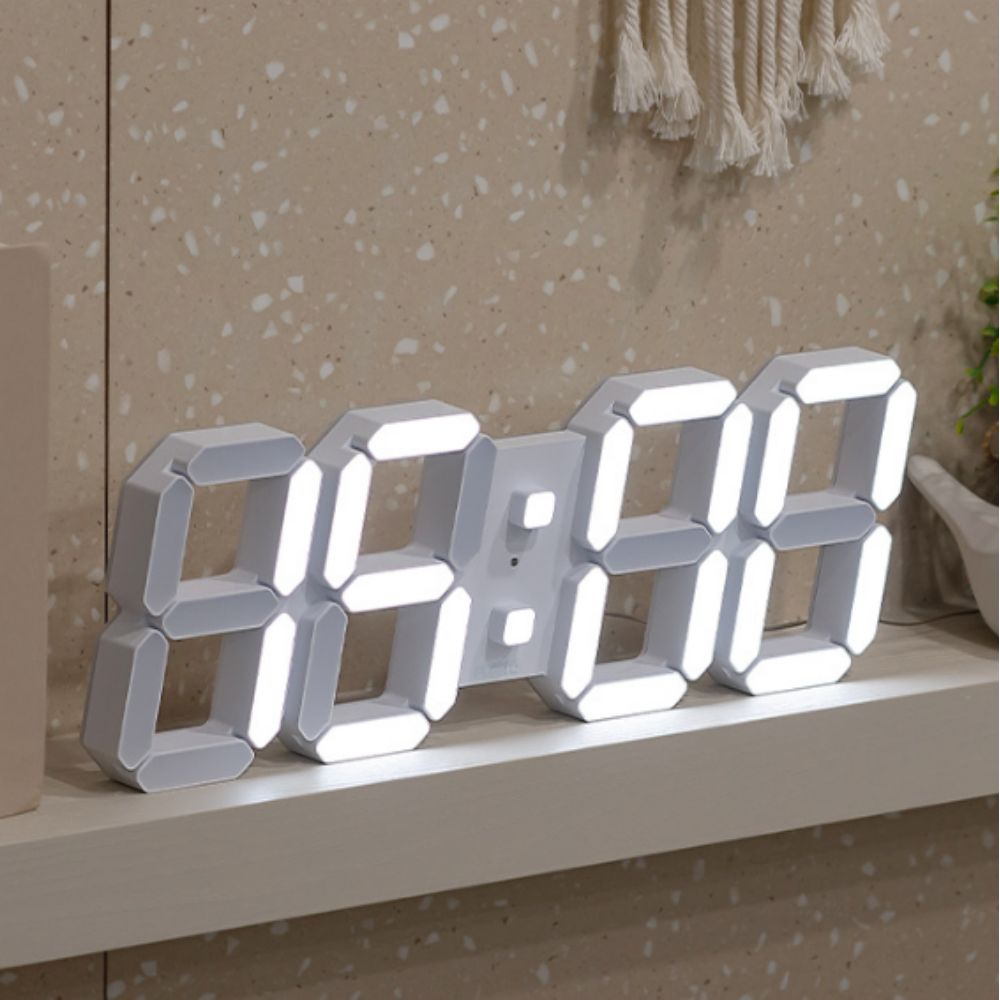 3D 간접등 벽시계 LED 무드등 무소음 거실 인테리어 벽걸이 시계 - 상세 이미지 4