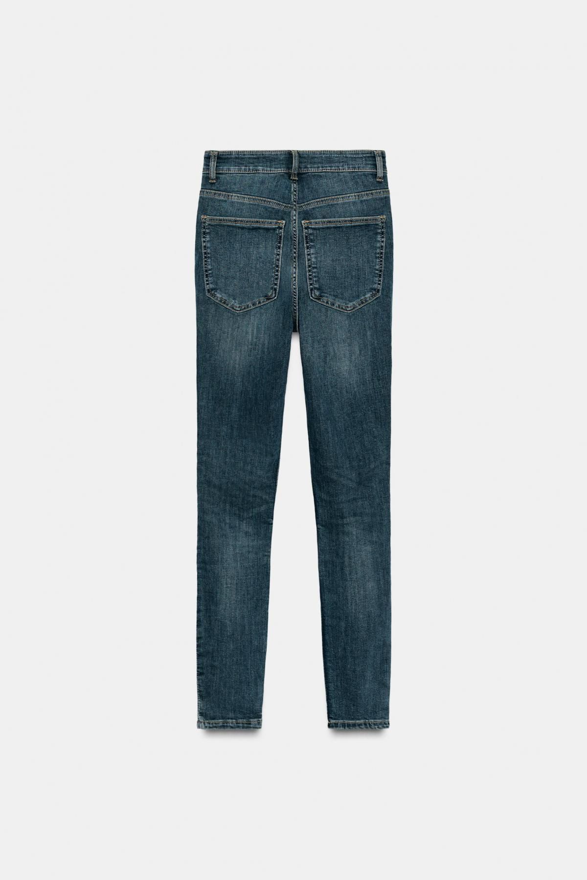 자라 하이웨이스트 스키니 데님 청바지 3643/051 BLUE / GREY 이미지 8