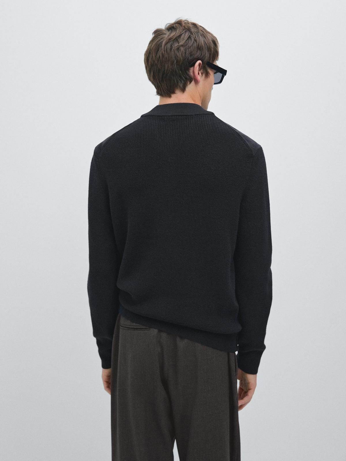 마시모두띠 프리미엄 울 블렌드 봄버 재킷 1060/232 NAVY BLUE - 상세 이미지 4