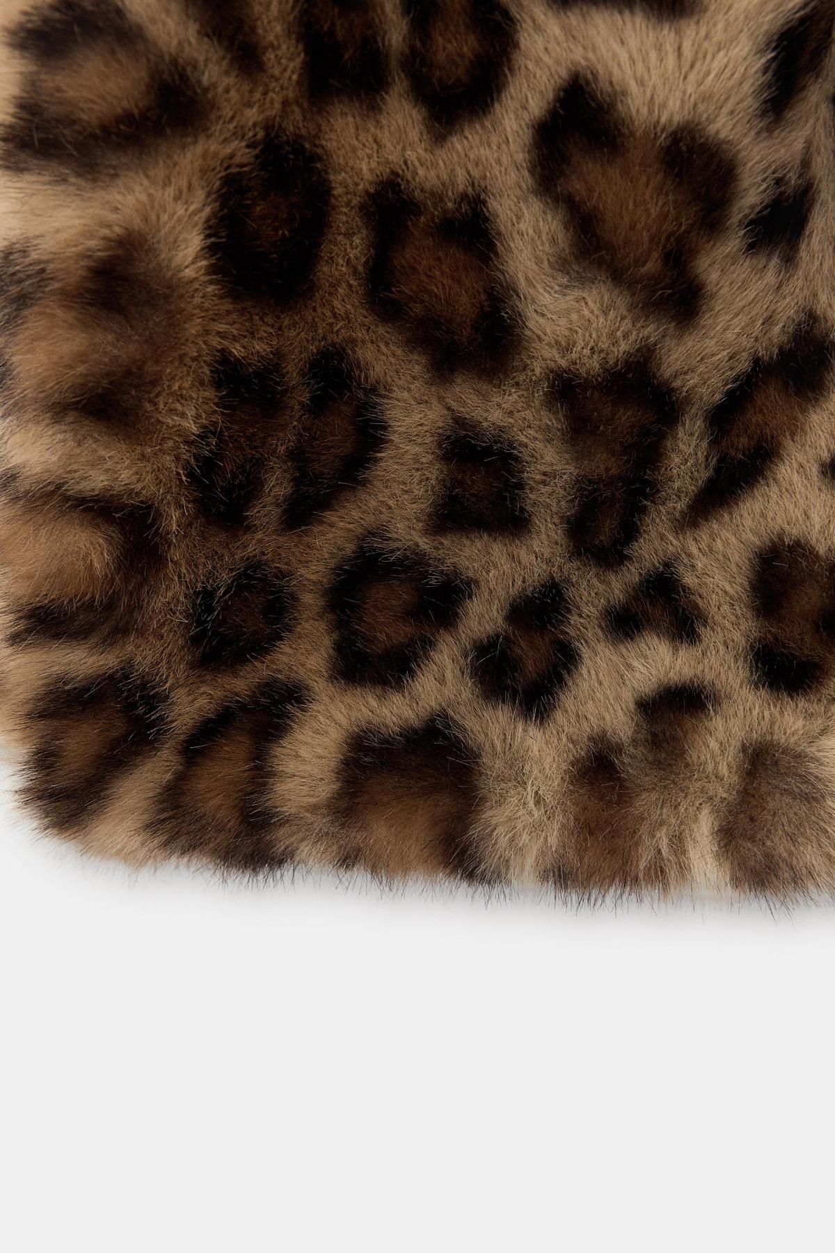 자라 트렌디 애니멀 프린트 퍼 스카프 3920/936 LEOPARD - 상세 이미지 5