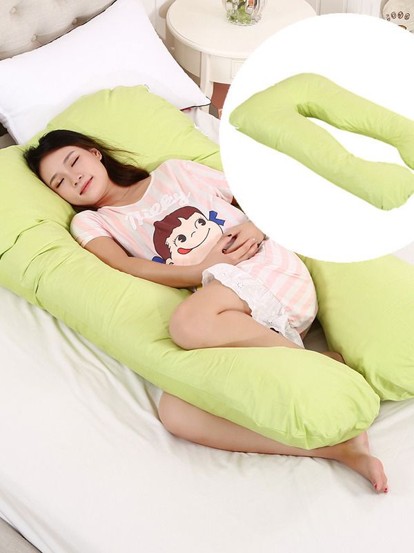 임산부바디필로우 U자바디필로우 수유쿠션 산모임신선물 코튼-스카이블루 - 상세 이미지 2