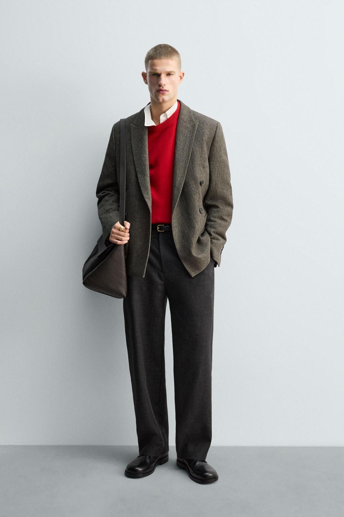 자라 이탈리안 텍스처 더블브레스트 블레이저 6596/584 MID-GREEN - 상세 이미지 2