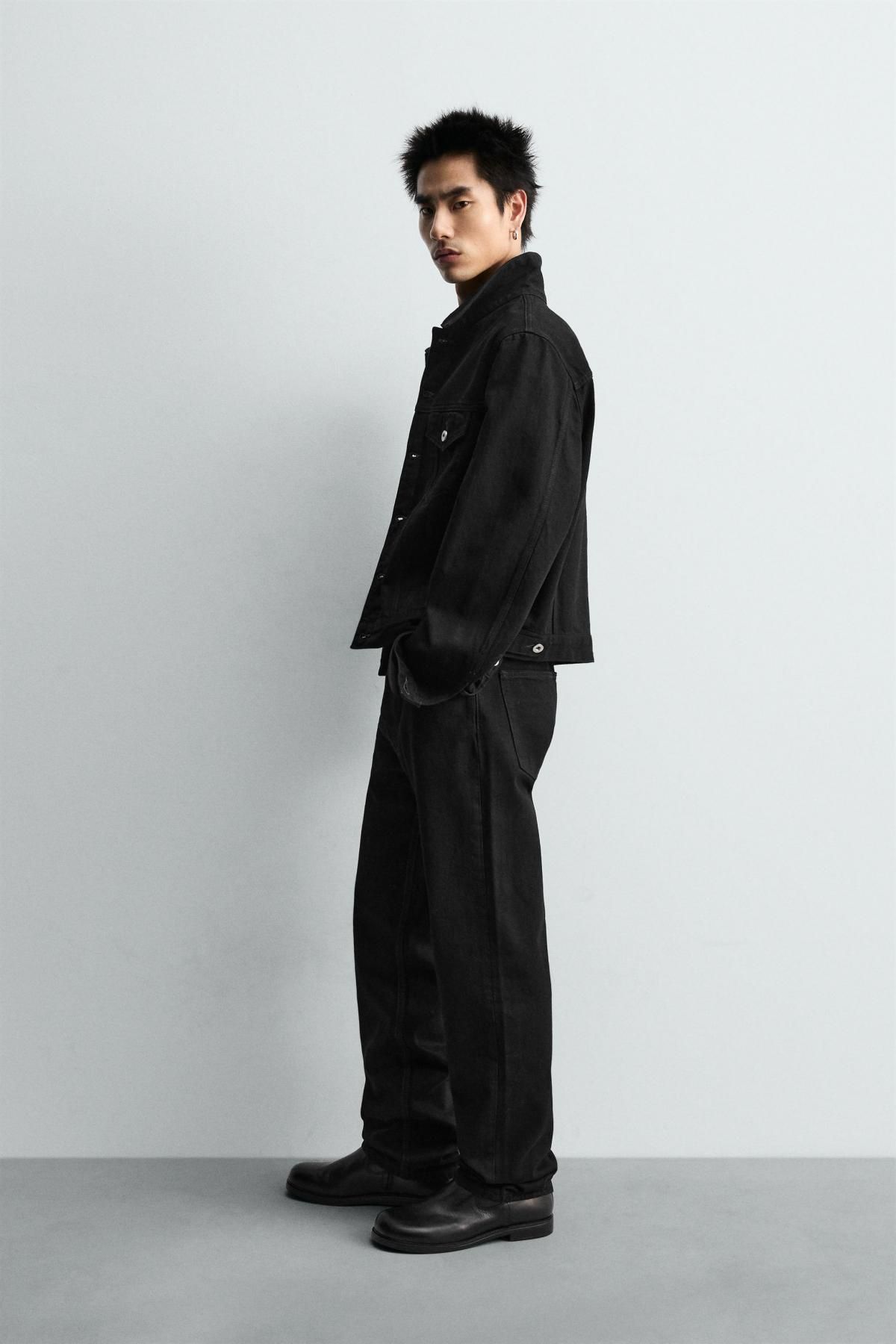 자라 한정판 크롭핏 블랙 데님 재킷 5585/322 BLACK - 상세 이미지 5