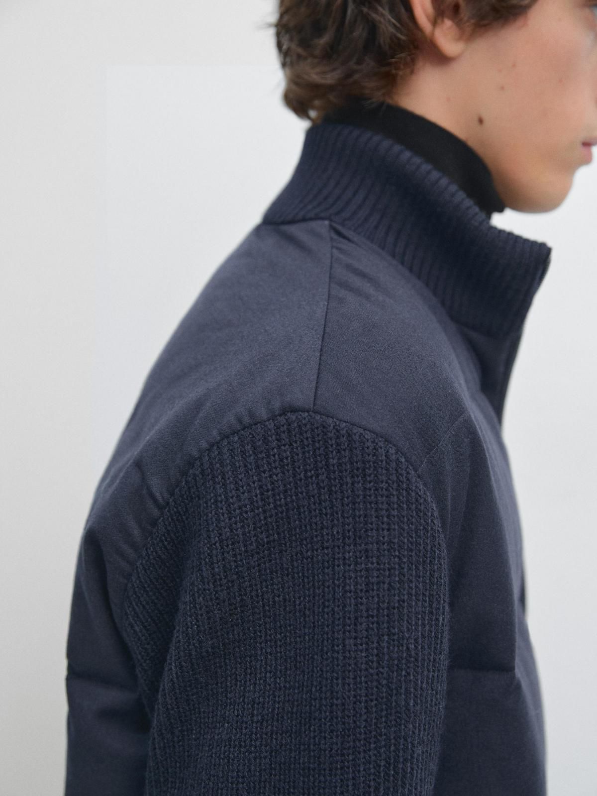 마시모두띠 니트 다운 블렌드 네이비 숏 패딩 재킷 3137/424 NAVY BLUE - 상세 이미지 5