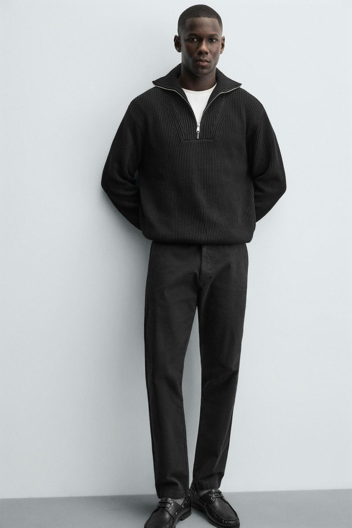 자라 테크니컬 스키니핏 치노 팬츠 6786/370 BLACK - 상세 이미지 5