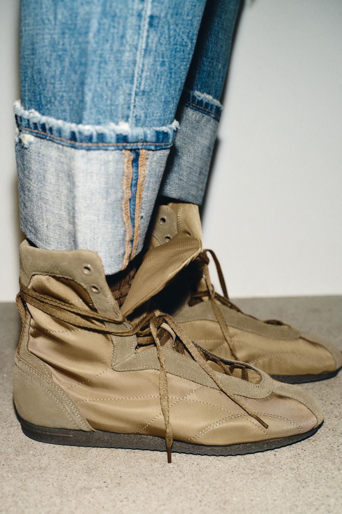 자라 테크니컬 패디드 하이탑 스니커즈 5610/610 OLIVE GREEN - 상세 이미지 4