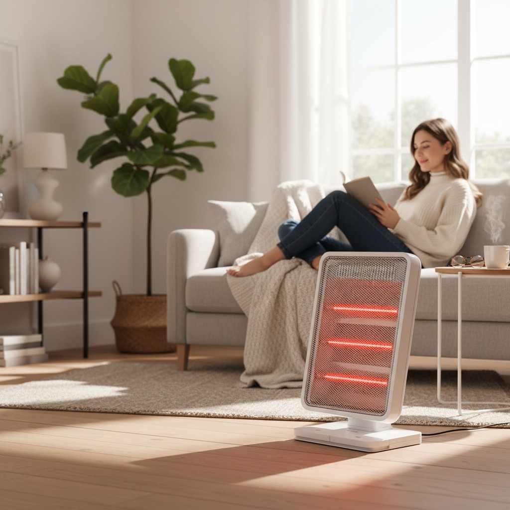 캐로스 전기 스토브 풋터치 캠핑용 탁상용 사무실 원룸 욕실 난로 PTC 미니 휴대용 난방기