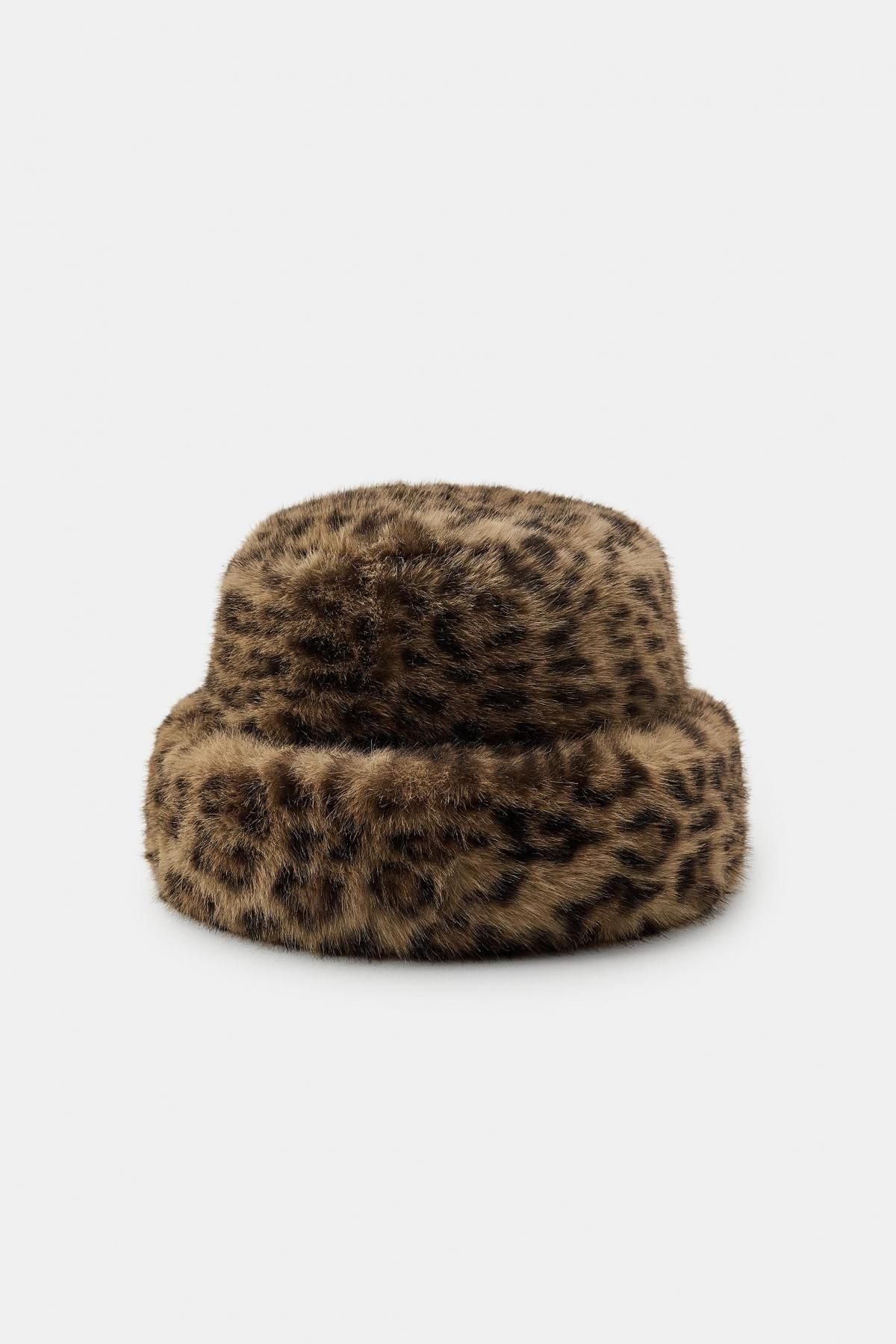 자라 애니멀 레오파드 퍼 버킷햇 3920/938 LEOPARD - 상품 이미지