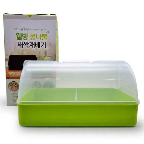 초간편 새싹 재배기 가정용 콩나물 키우기 나물 재배 실내 사각 - 상품 이미지