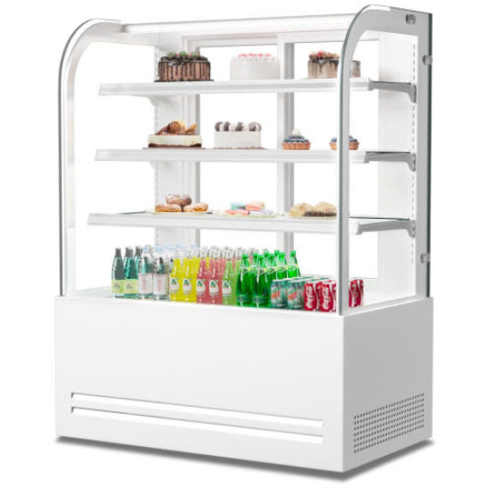 4단 제과진열장 1500 곡사각 디저트카페 냉장쇼케이스 뒷문형 : 신일N위시웨이