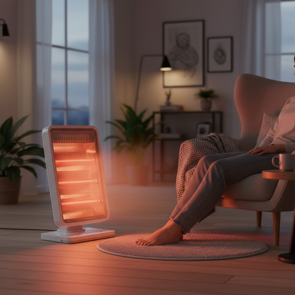 캐로스 전기 스토브 풋터치 캠핑용 탁상용 사무실 원룸 욕실 난로 PTC 미니 휴대용 난방기