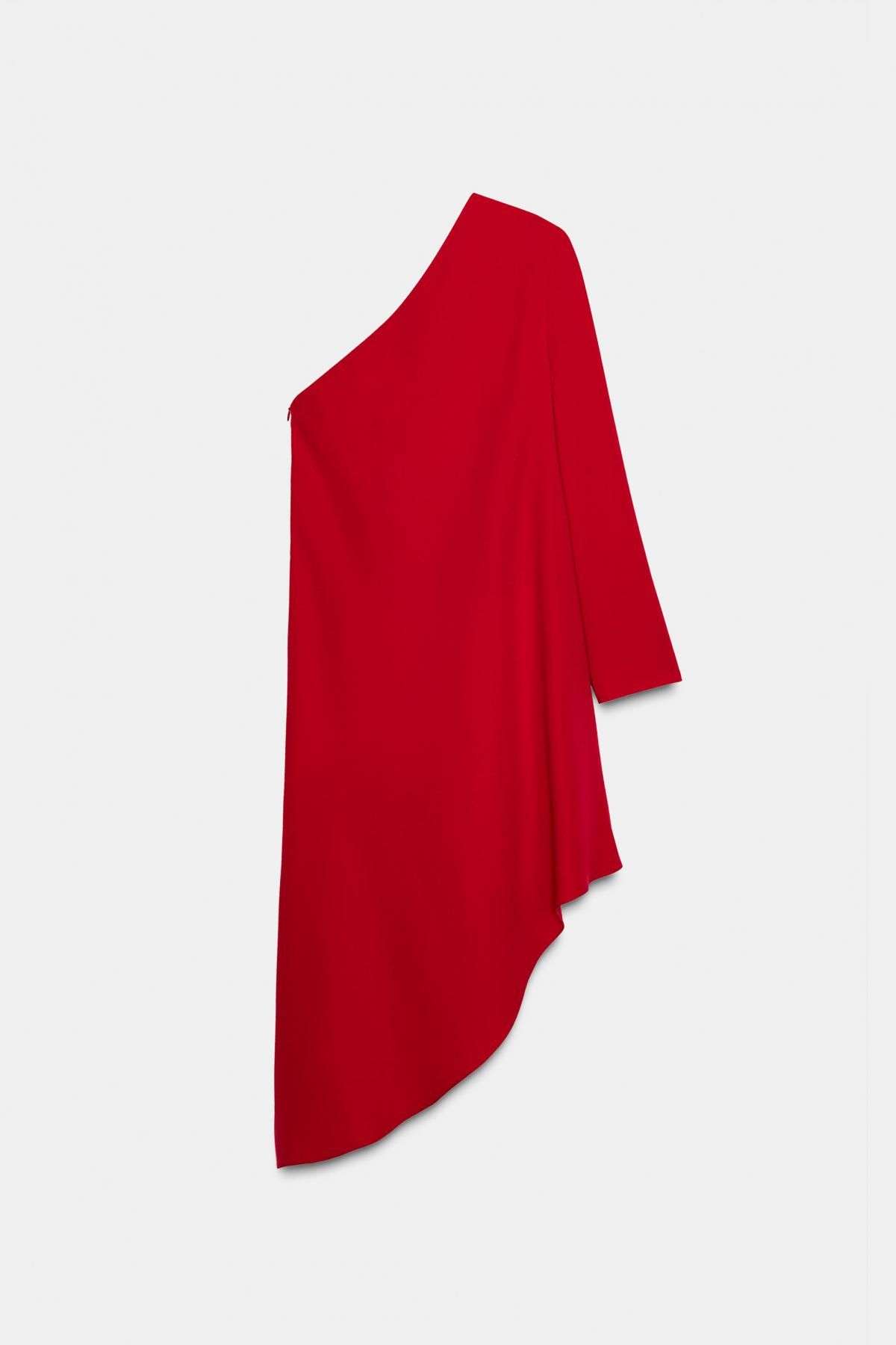 자라 비대칭 롱 원피스 레드 9595/198 RED - 상품 이미지