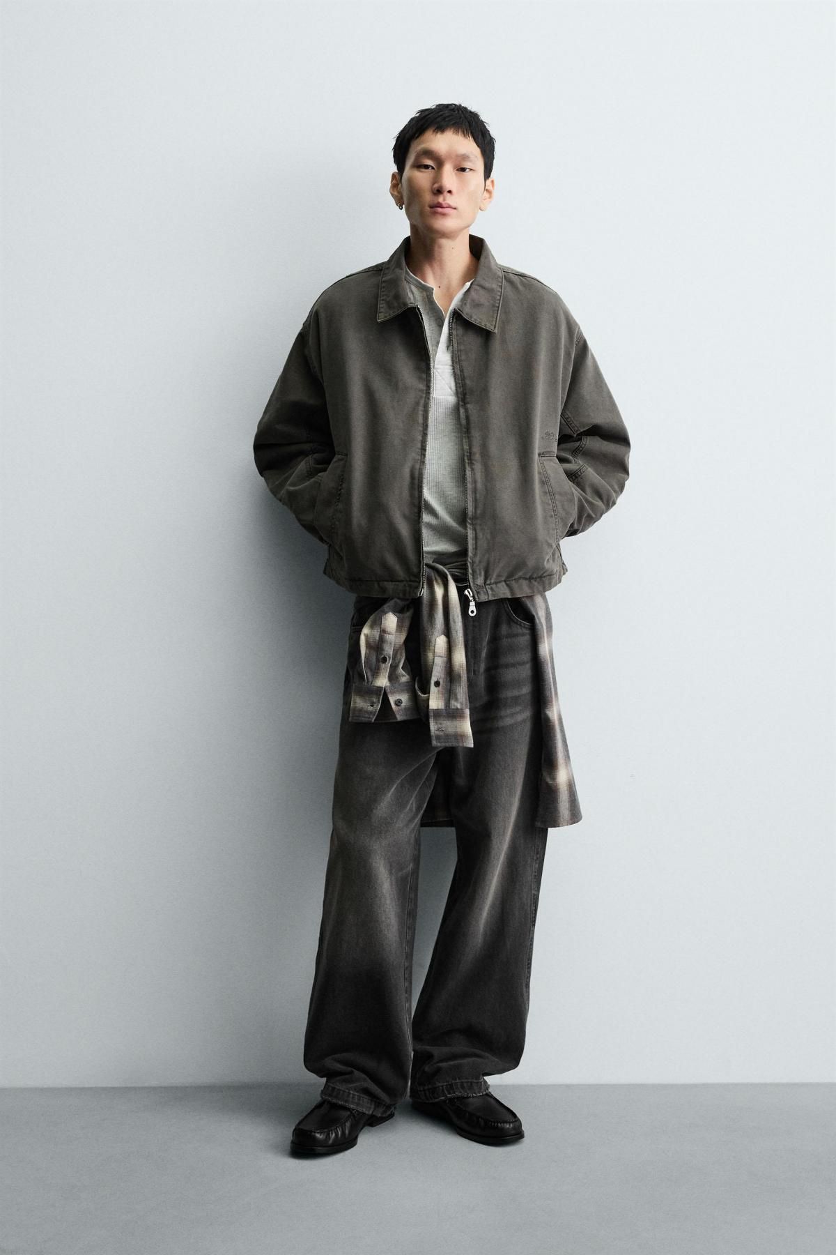자라 크롭핏 테크니컬 코튼 패디드 자켓 4365/387 KHAKI - 상세 이미지 2