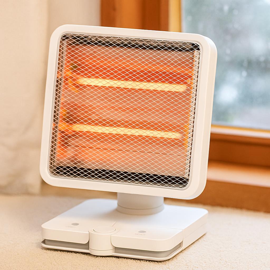 캐로스 미니 전기 온풍기 풋터치 캠핑용 탁상용 사무실 원룸 욕실 난로 PTC 휴대용 난방기