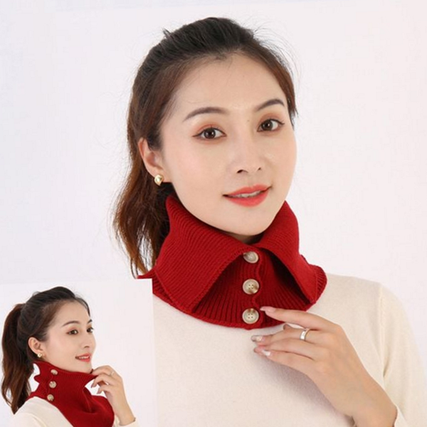 레이어드 페이크 목폴라 데일리 여성 넥 워머 - 메인 이미지