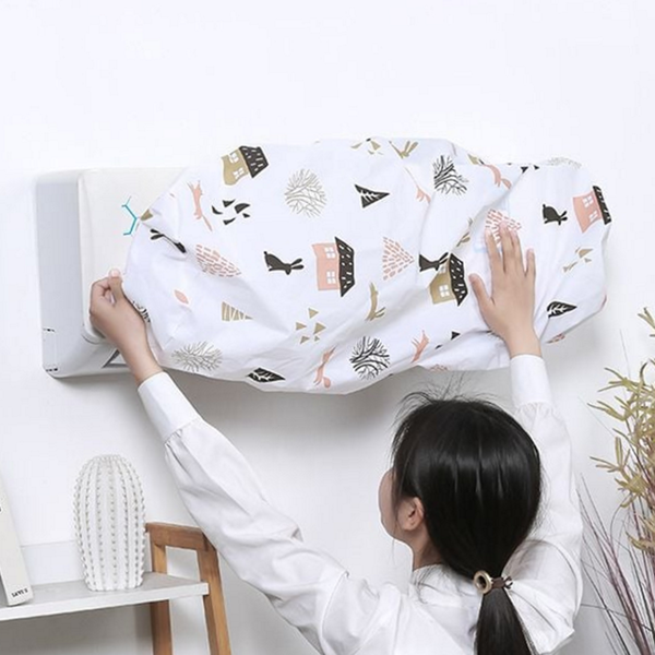 깔끔한 벽걸이 에어컨 커버 디자인 에어컨 커버 스판 분리형 먼지