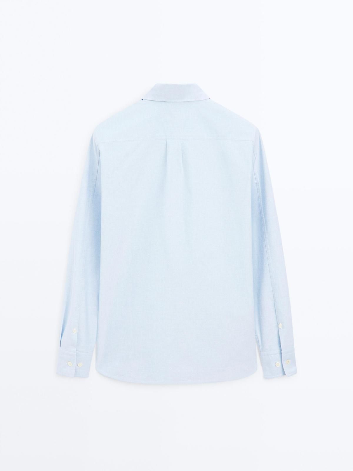 마시모두띠 클래식 옥스포드 긴팔 셔츠 레귤러핏 1818/292 SKY BLUE - 상세 이미지 2