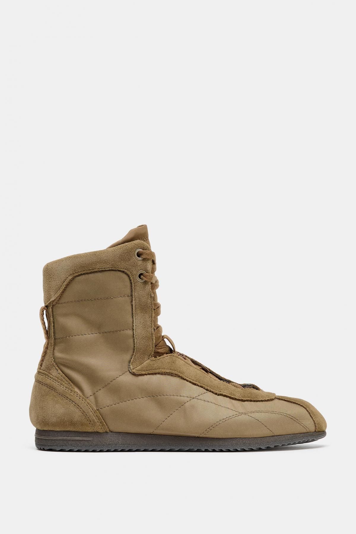 자라 테크니컬 패디드 하이탑 스니커즈 5610/610 OLIVE GREEN - 상품 이미지