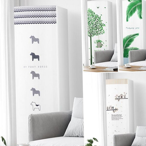 사각 스탠드 에어컨 커버 인테리어 스탠드형 에어컨 커버 패브릭 지퍼형