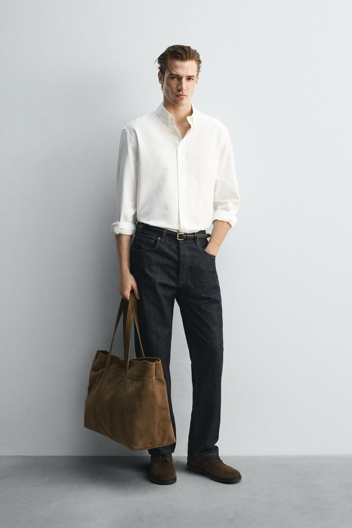 자라 한정판 릴랙스핏 이탈리안 코튼 실크 셔츠 6572/006 WHITE - 상세 이미지 5