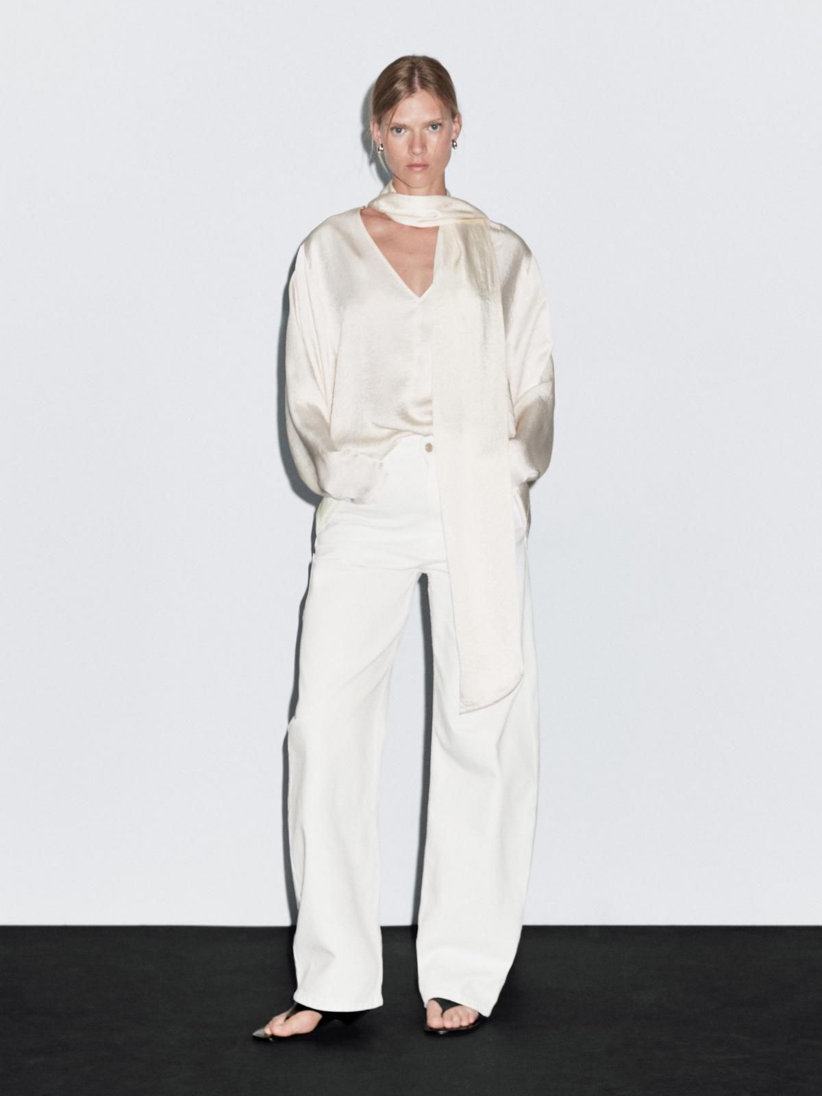 마시모두띠 하이웨이스트 배럴핏 데님 팬츠 5097/697 OFF WHITE - 상세 이미지 2