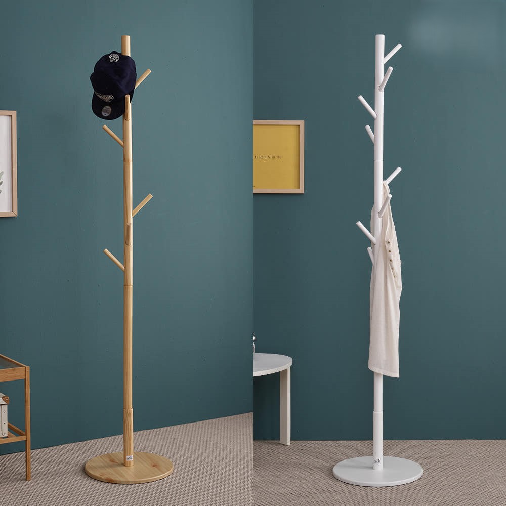 원목 스탠드 옷걸이 사무실 조립형 스탠딩 옷걸이