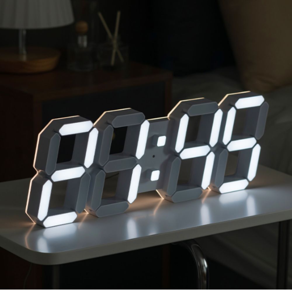 3D 간접등 벽시계 LED 무드등 무소음 거실 인테리어 벽걸이 시계 이미지 8