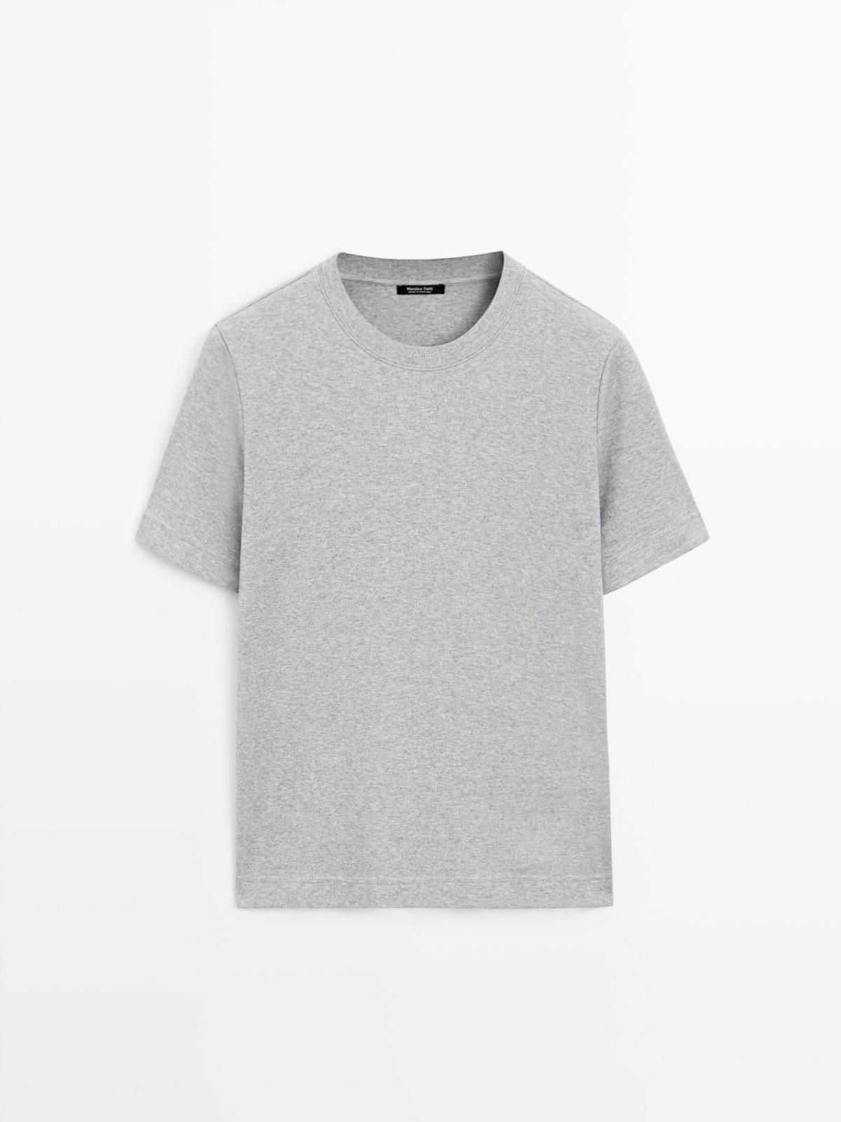 마시모두띠 그레이 코튼 반팔 크루넥 티셔츠 6823/541 MEDIUM GREY - 메인 이미지