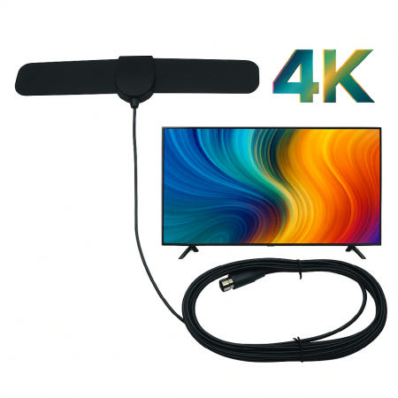 4K UHD 디지털 TV안테나 DTV 실내 실외 지상파 수신기 창문 야외 차박 캠핑