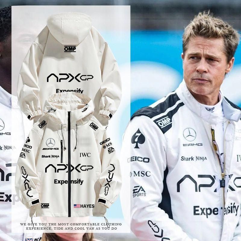 F1 벤츠 자켓 바람막이 레이싱 로고 후드 유니폼 팀 - 메인 이미지