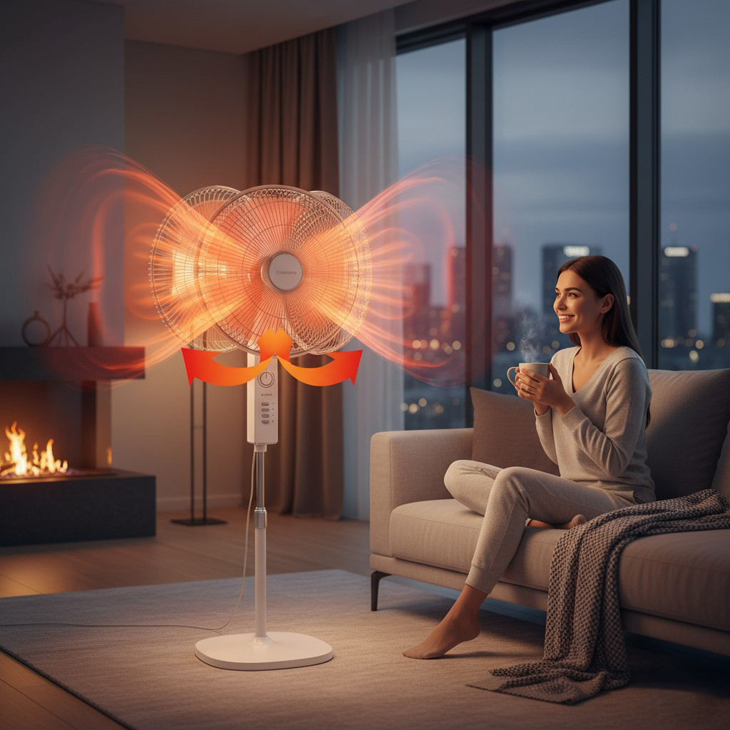 캐로스 선풍기형 히터 하이라이트 전기히터 1구 업소용 사무실 대형 - 상세 이미지 5